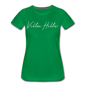 Villa Hills Cursive Women's T-Shirt - kelly green