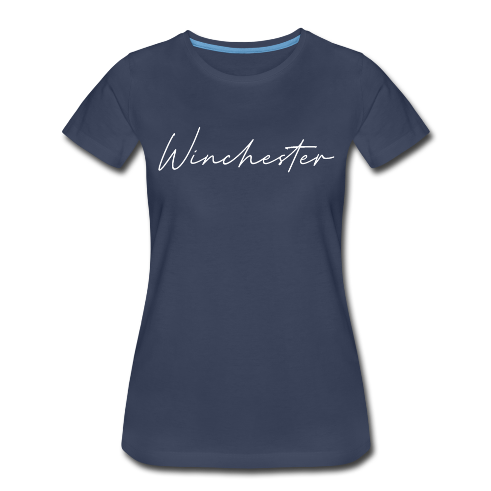 Winchester Cursive Women's T-Shirt - navy