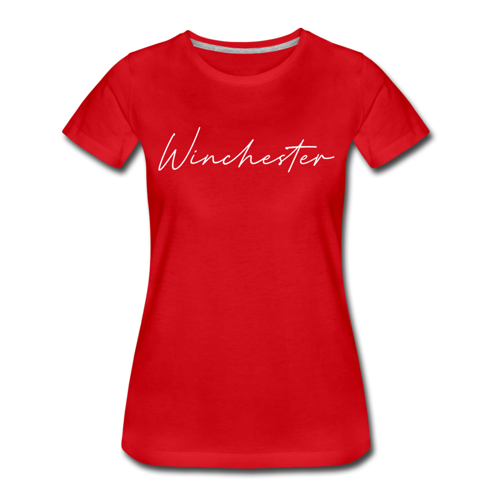 Winchester Cursive Women's T-Shirt - red