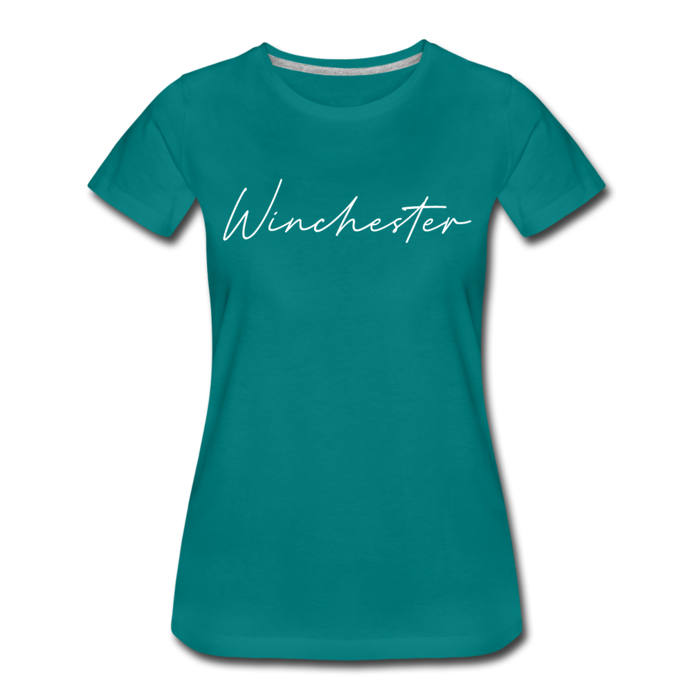 Winchester Cursive Women's T-Shirt - teal