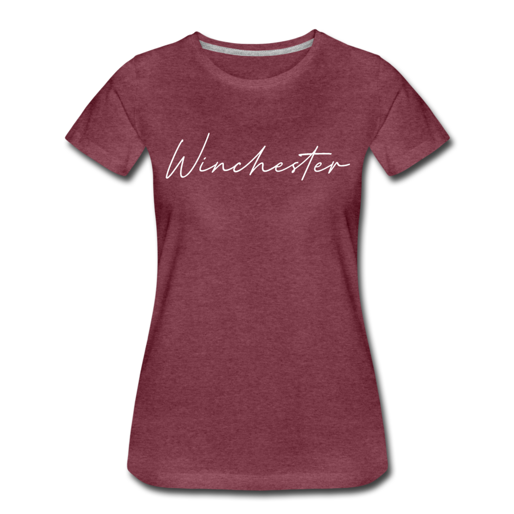 Winchester Cursive Women's T-Shirt - heather burgundy