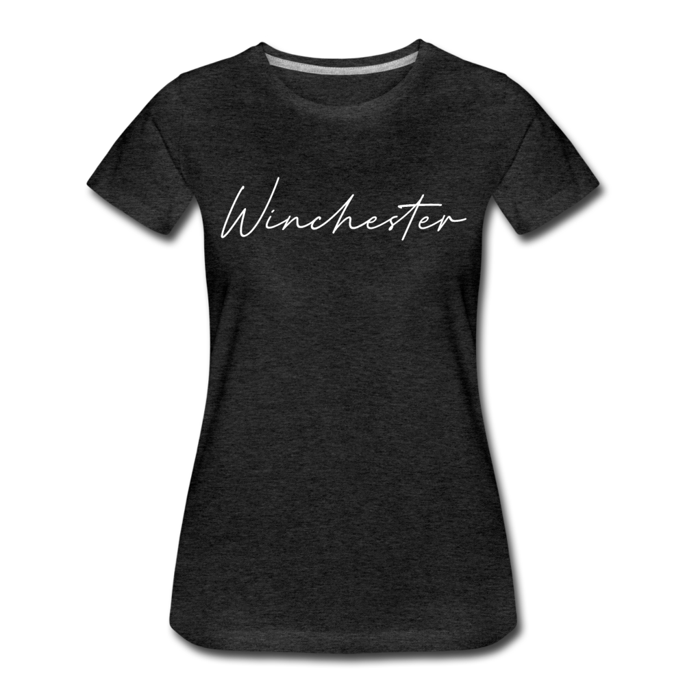 Winchester Cursive Women's T-Shirt - charcoal gray