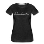 Winchester Cursive Women's T-Shirt - charcoal gray
