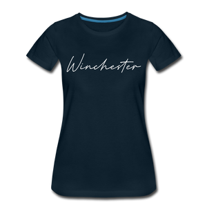 Winchester Cursive Women's T-Shirt - deep navy