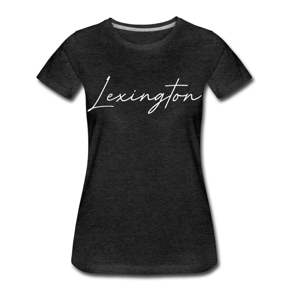 Lexington Cursive Women’s T-Shirt - charcoal gray