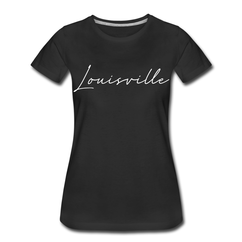 Louisville Cursive Women’s T-Shirt - black