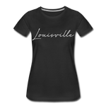 Louisville Cursive Women’s T-Shirt - black