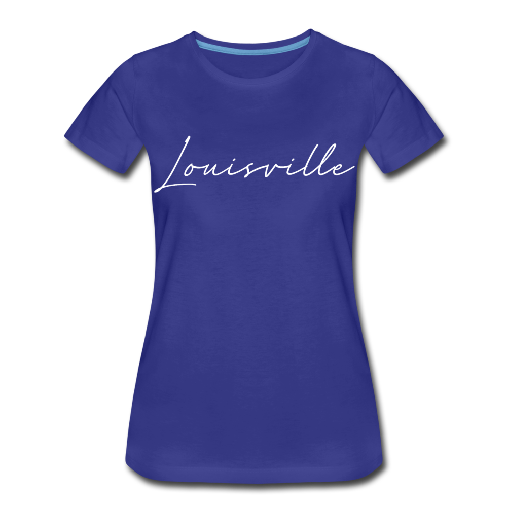 Louisville Cursive Women’s T-Shirt - royal blue