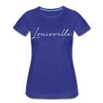 Louisville Cursive Women’s T-Shirt - royal blue