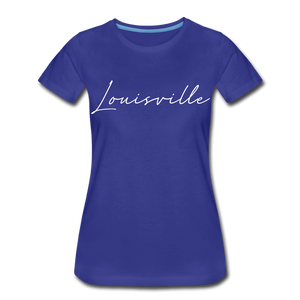 Louisville Cursive Women’s T-Shirt - royal blue