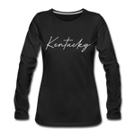 Kentucky Cursive Women's Long Sleeve T-Shirt - black