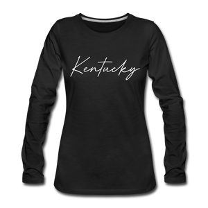 Kentucky Cursive Women's Long Sleeve T-Shirt - black