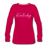 Kentucky Cursive Women's Long Sleeve T-Shirt - dark pink