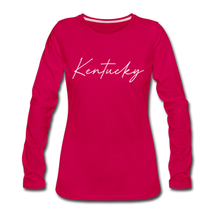 Kentucky Cursive Women's Long Sleeve T-Shirt - dark pink