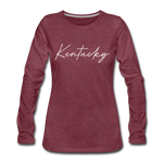 Kentucky Cursive Women's Long Sleeve T-Shirt - heather burgundy