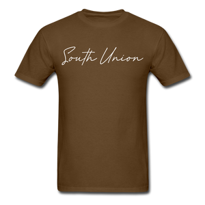 South Union Cursive T-Shirt - brown