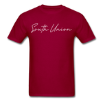 South Union Cursive T-Shirt - dark red