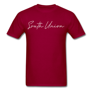 South Union Cursive T-Shirt - dark red