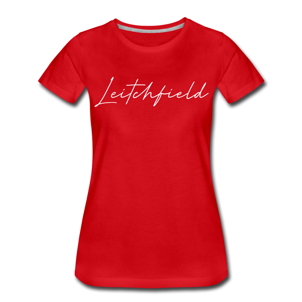 Leitchfield Cursive Women's T-Shirt - red