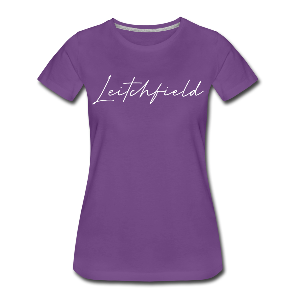 Leitchfield Cursive Women's T-Shirt - purple