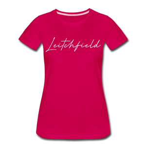 Leitchfield Cursive Women's T-Shirt - dark pink