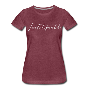 Leitchfield Cursive Women's T-Shirt - heather burgundy