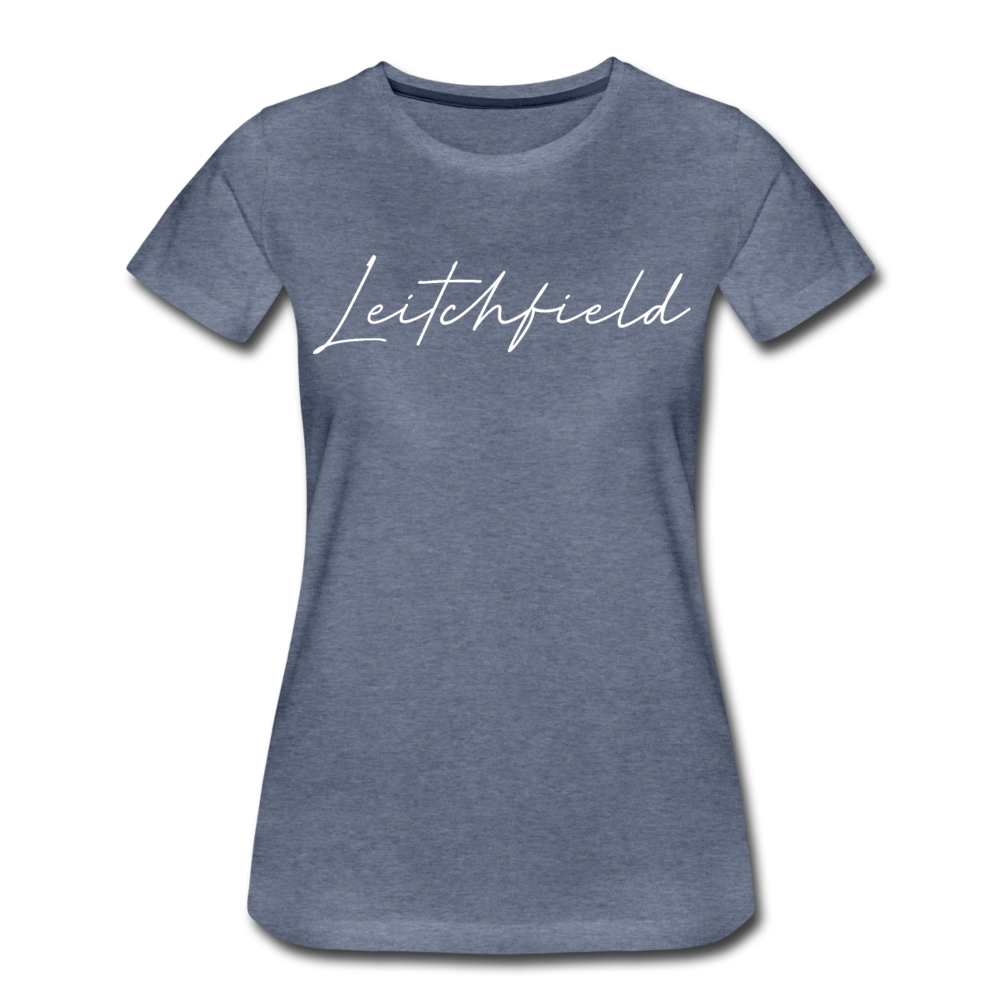 Leitchfield Cursive Women's T-Shirt - heather blue