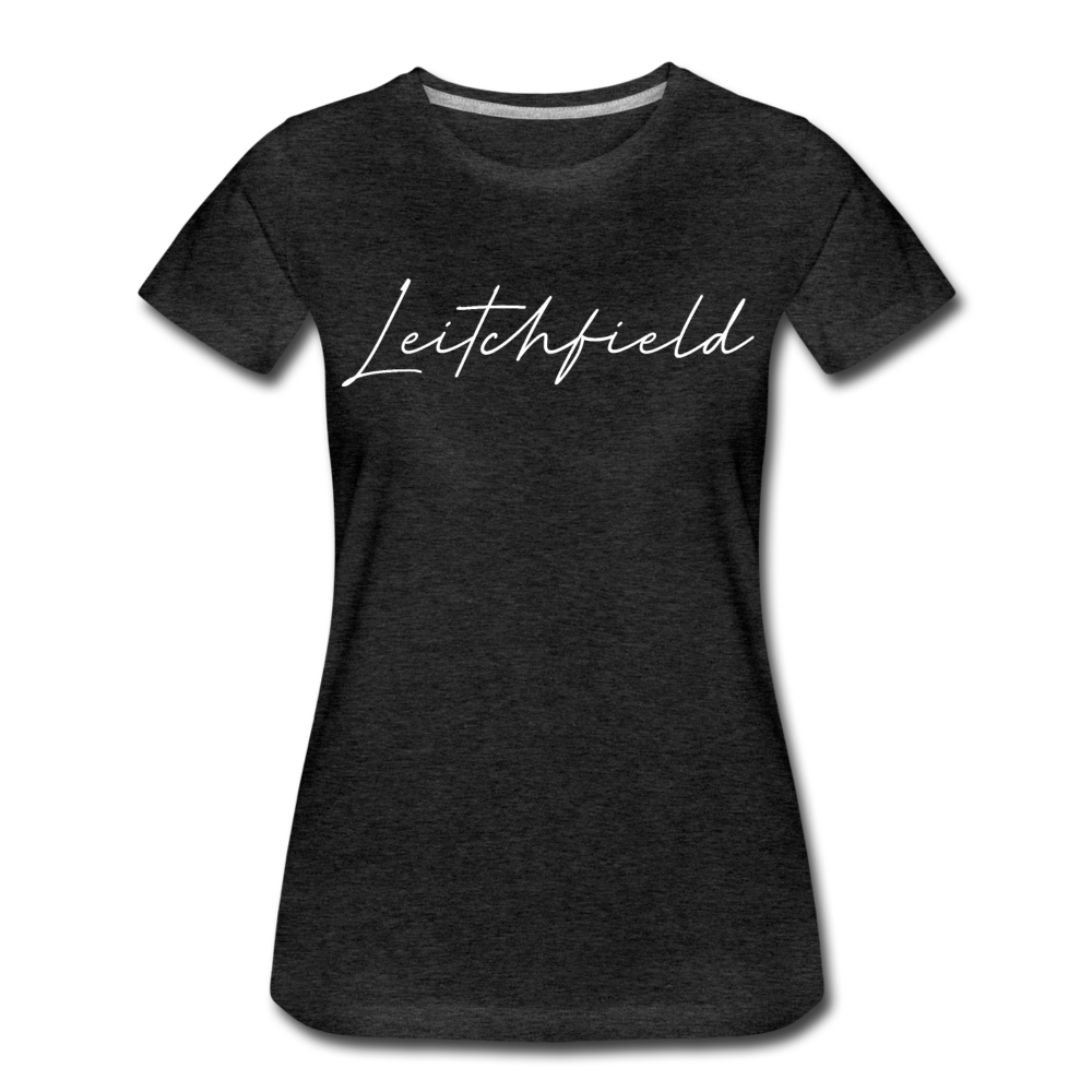 Leitchfield Cursive Women's T-Shirt - charcoal gray