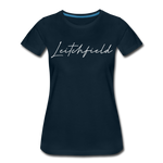 Leitchfield Cursive Women's T-Shirt - deep navy