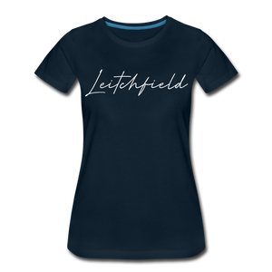 Leitchfield Cursive Women's T-Shirt - deep navy