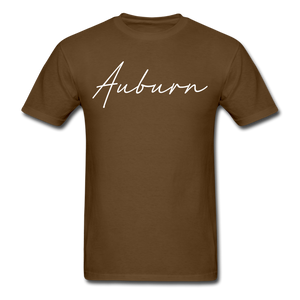 Auburn Cursive T-Shirt - brown