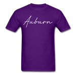 Auburn Cursive T-Shirt - purple