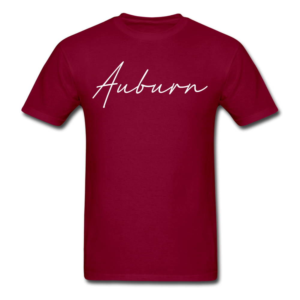 Auburn Cursive T-Shirt - burgundy