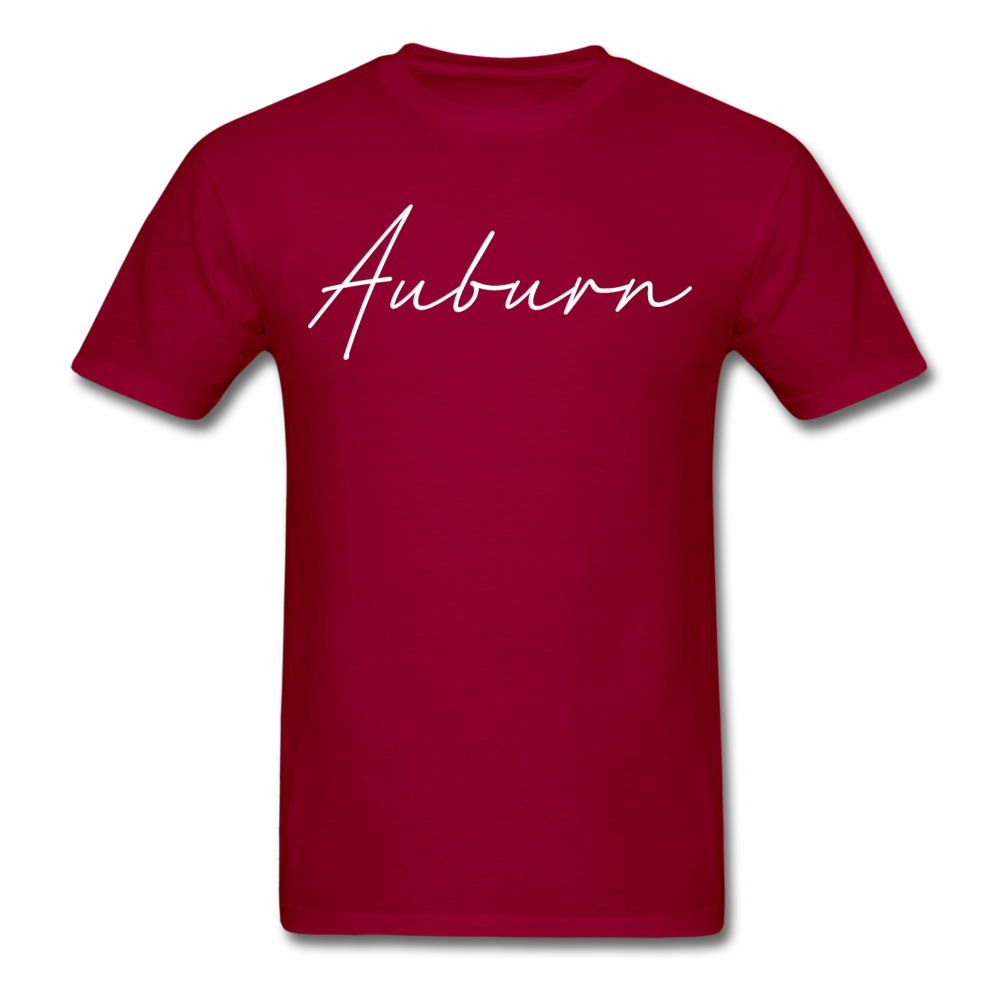 Auburn Cursive T-Shirt - dark red