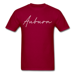 Auburn Cursive T-Shirt - dark red