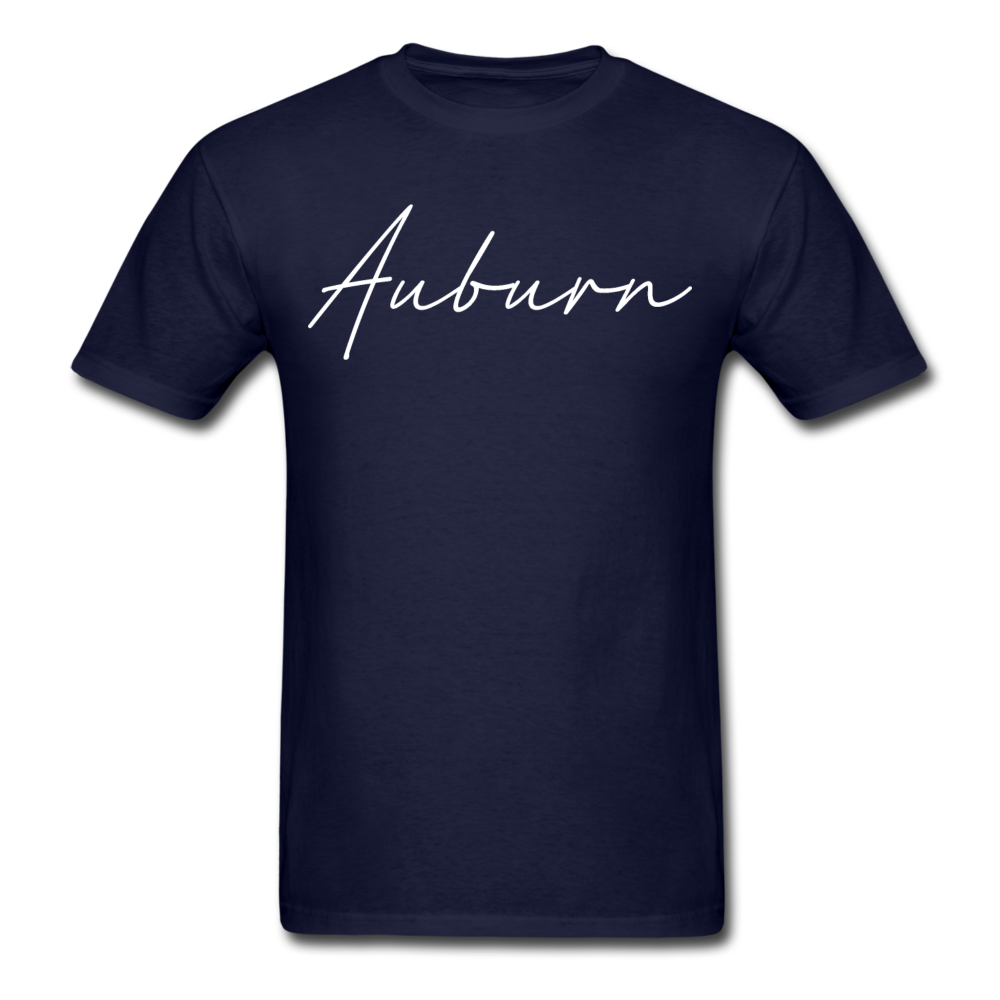 Auburn Cursive T-Shirt - navy