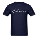 Auburn Cursive T-Shirt - navy