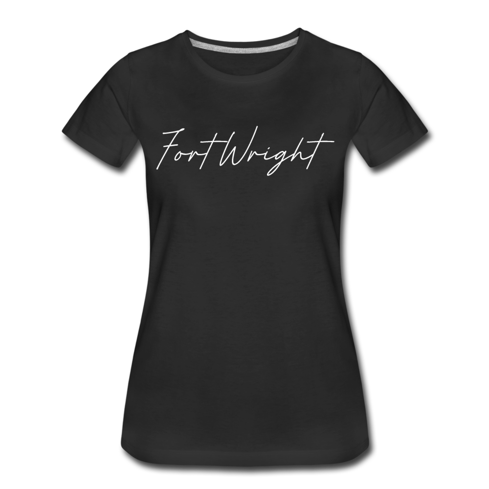 Fortwright Cursive Women's T-Shirt - black