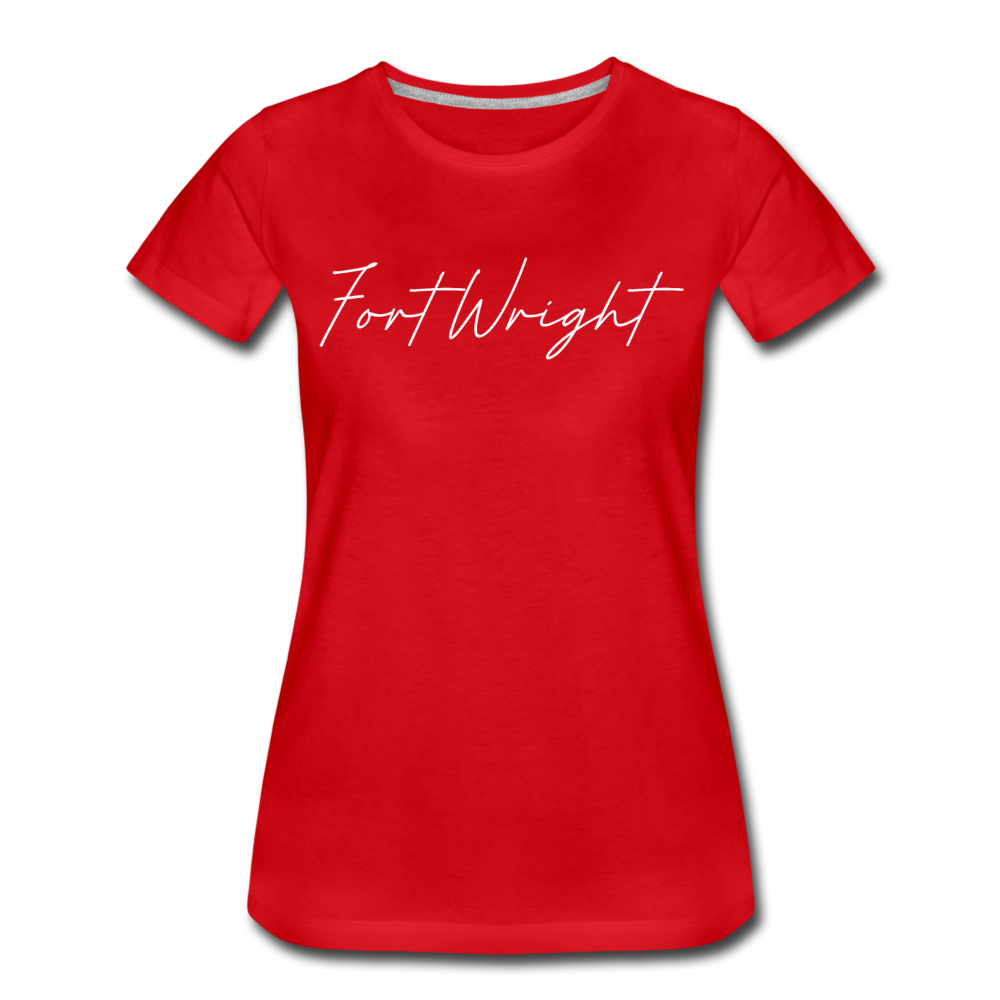 Fortwright Cursive Women's T-Shirt - red