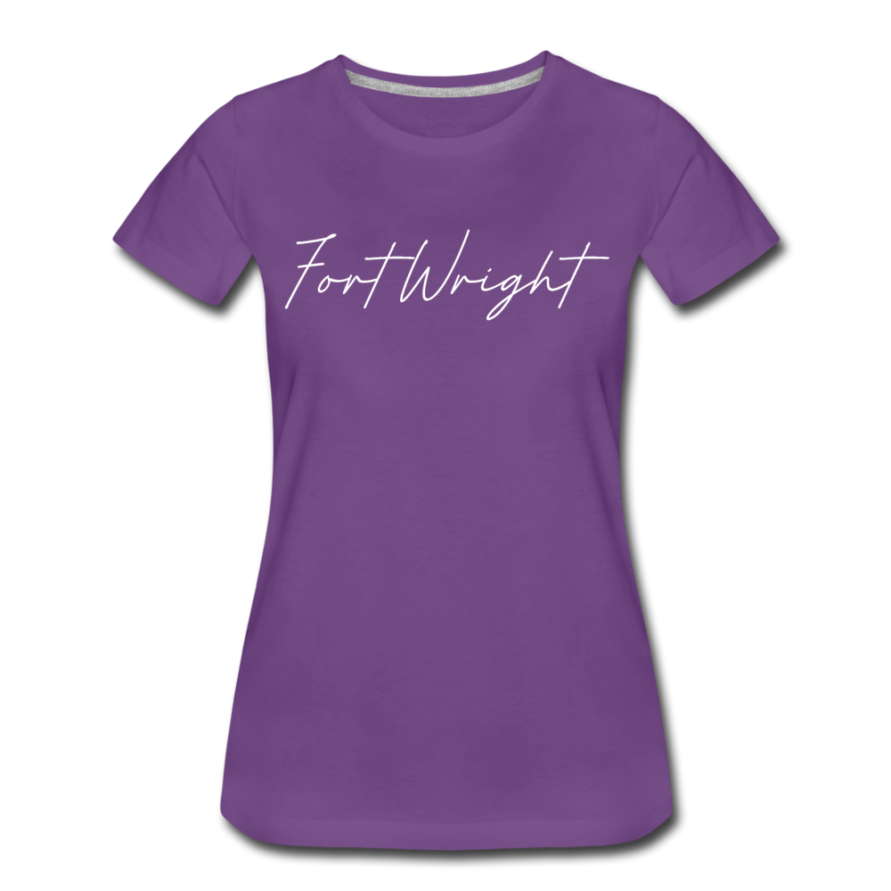 Fortwright Cursive Women's T-Shirt - purple