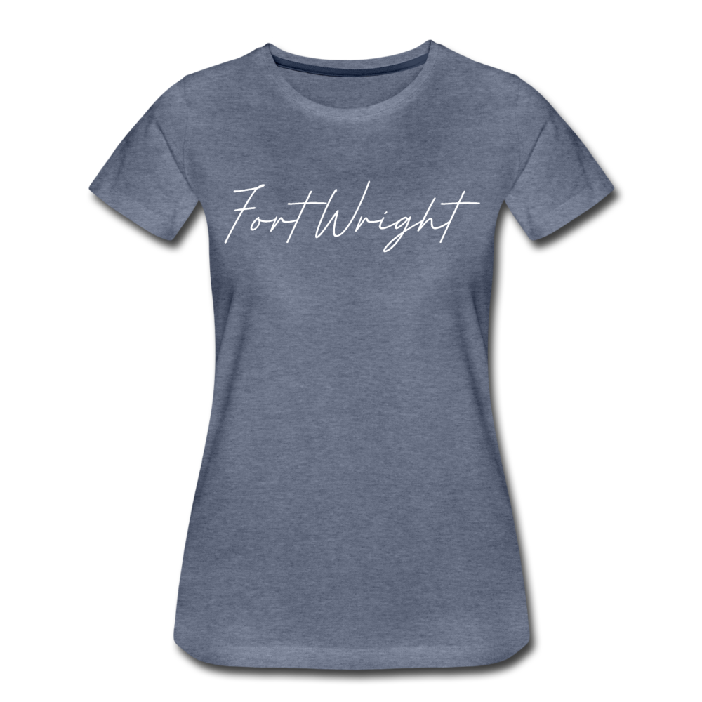 Fortwright Cursive Women's T-Shirt - heather blue