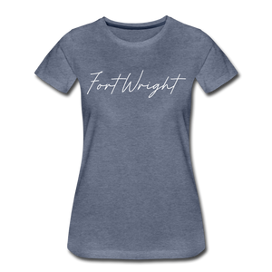 Fortwright Cursive Women's T-Shirt - heather blue