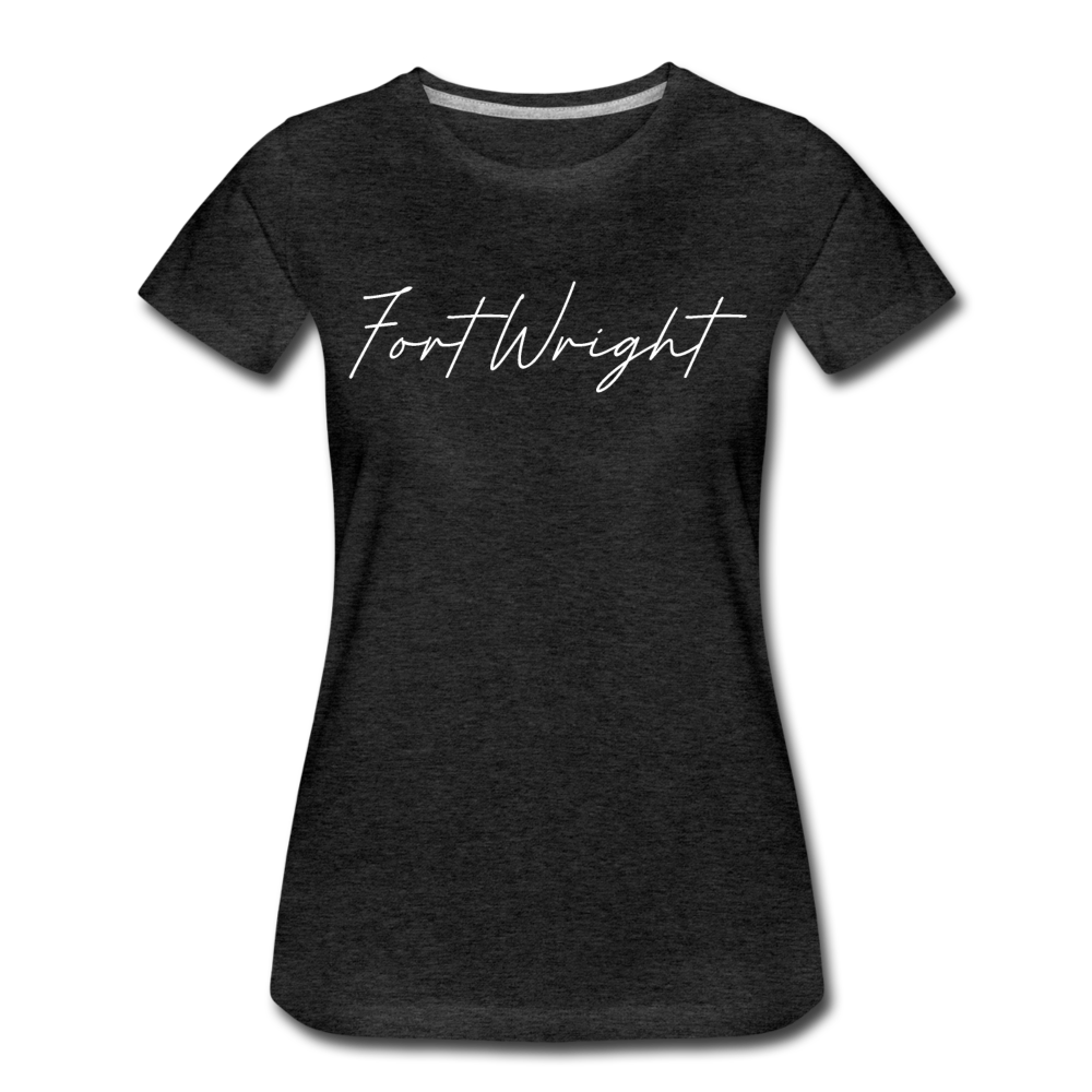 Fortwright Cursive Women's T-Shirt - charcoal gray