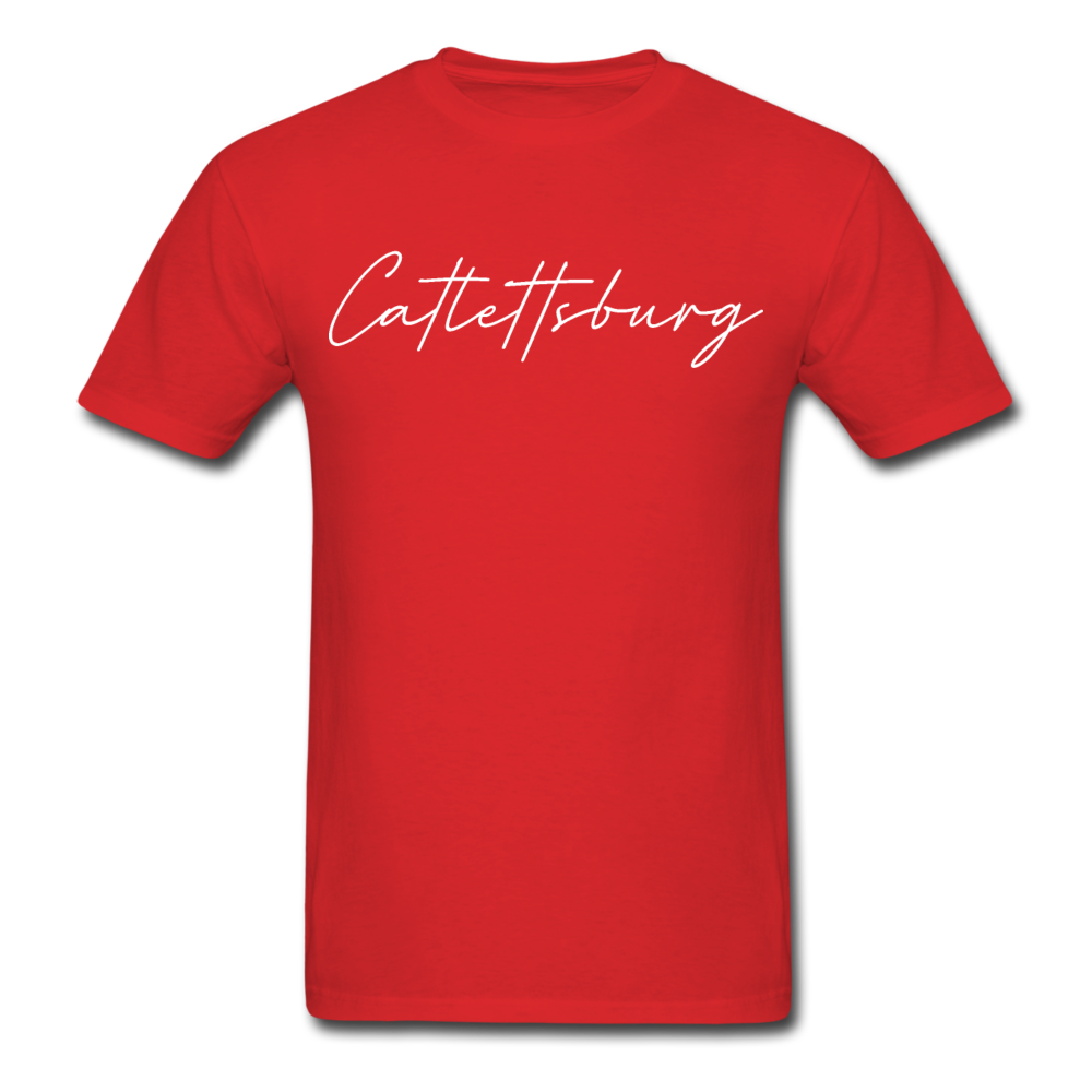Cattlettsburg Cursive T-Shirt - red