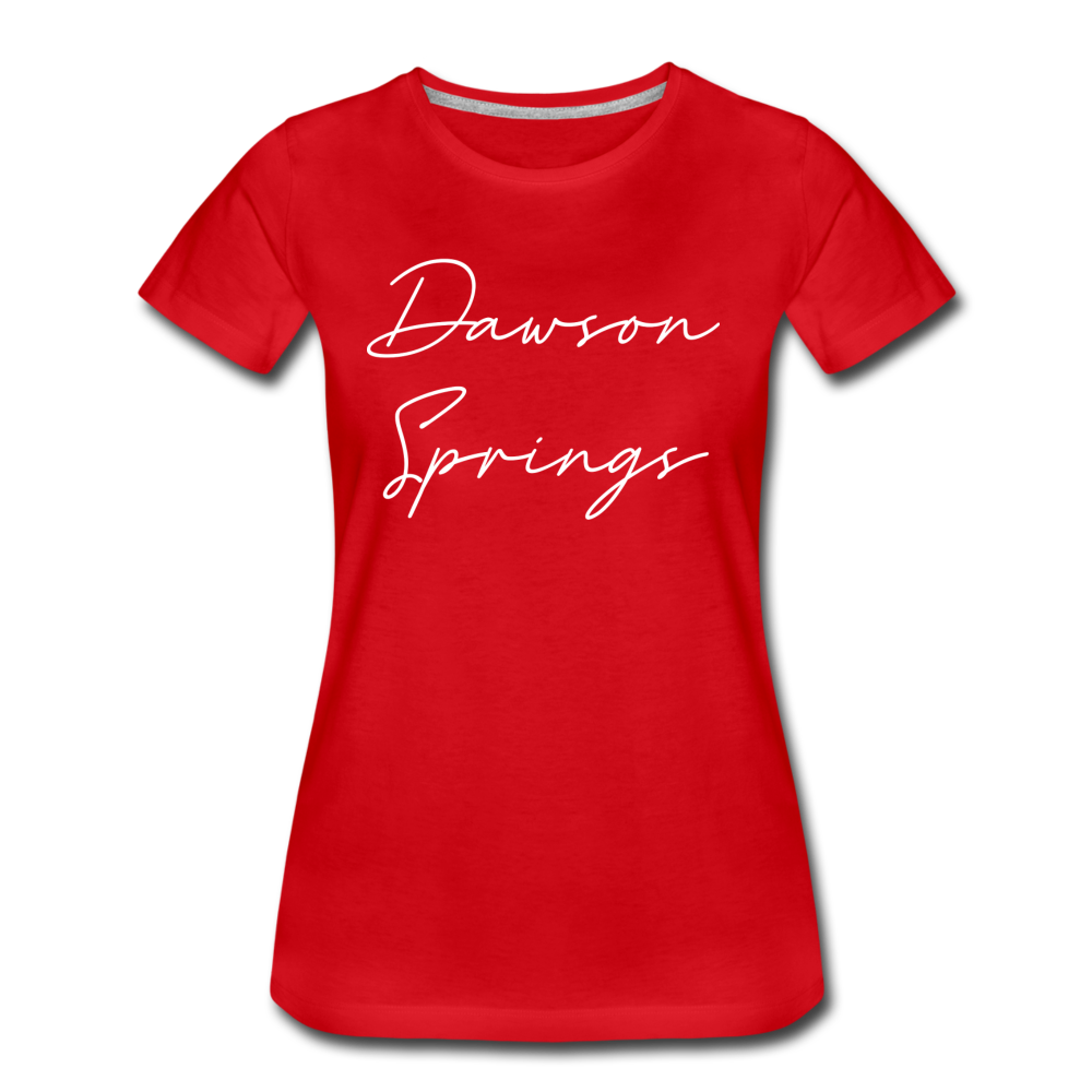 Dawson Springs Cursive Women's T-Shirt - red