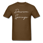 Dawson Springs Cursive T-Shirt - brown