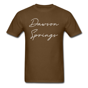 Dawson Springs Cursive T-Shirt - brown