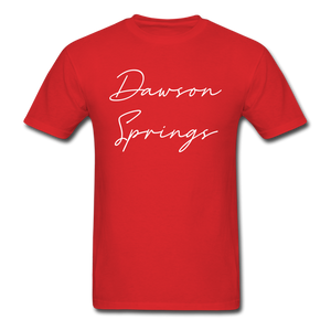 Dawson Springs Cursive T-Shirt - red