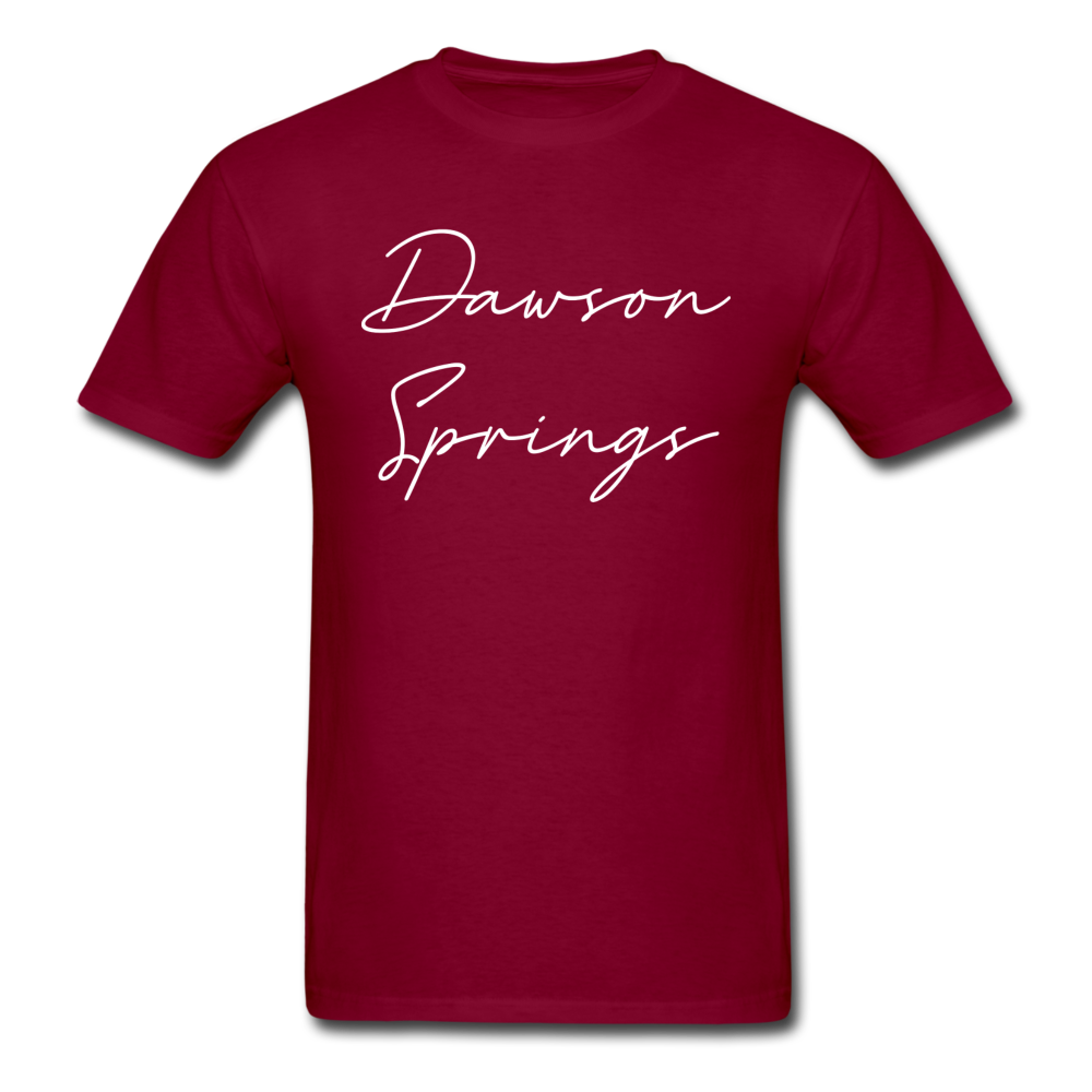 Dawson Springs Cursive T-Shirt - burgundy