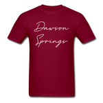 Dawson Springs Cursive T-Shirt - burgundy